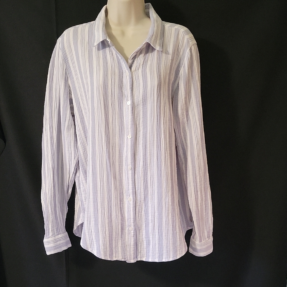 Lucky Brand Women's Striped Shirt, Size M
